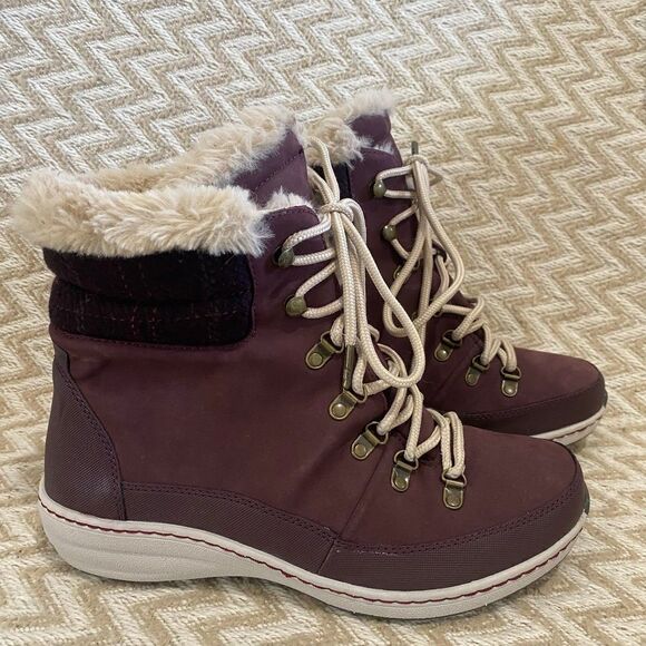 Aetrex Shoes - Aetrex Jodie Fur Leather Winter Snow Boot
